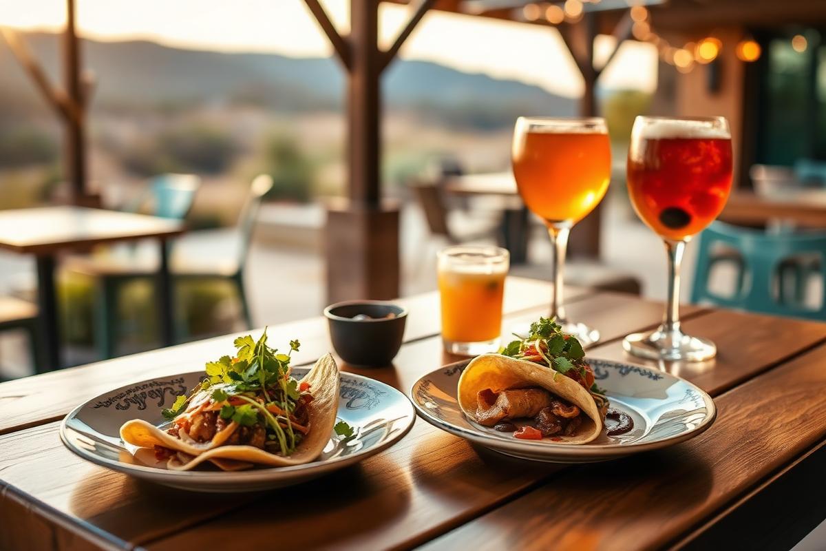 Tacos and cocktails on a sunlit Summerlin restaurant patio